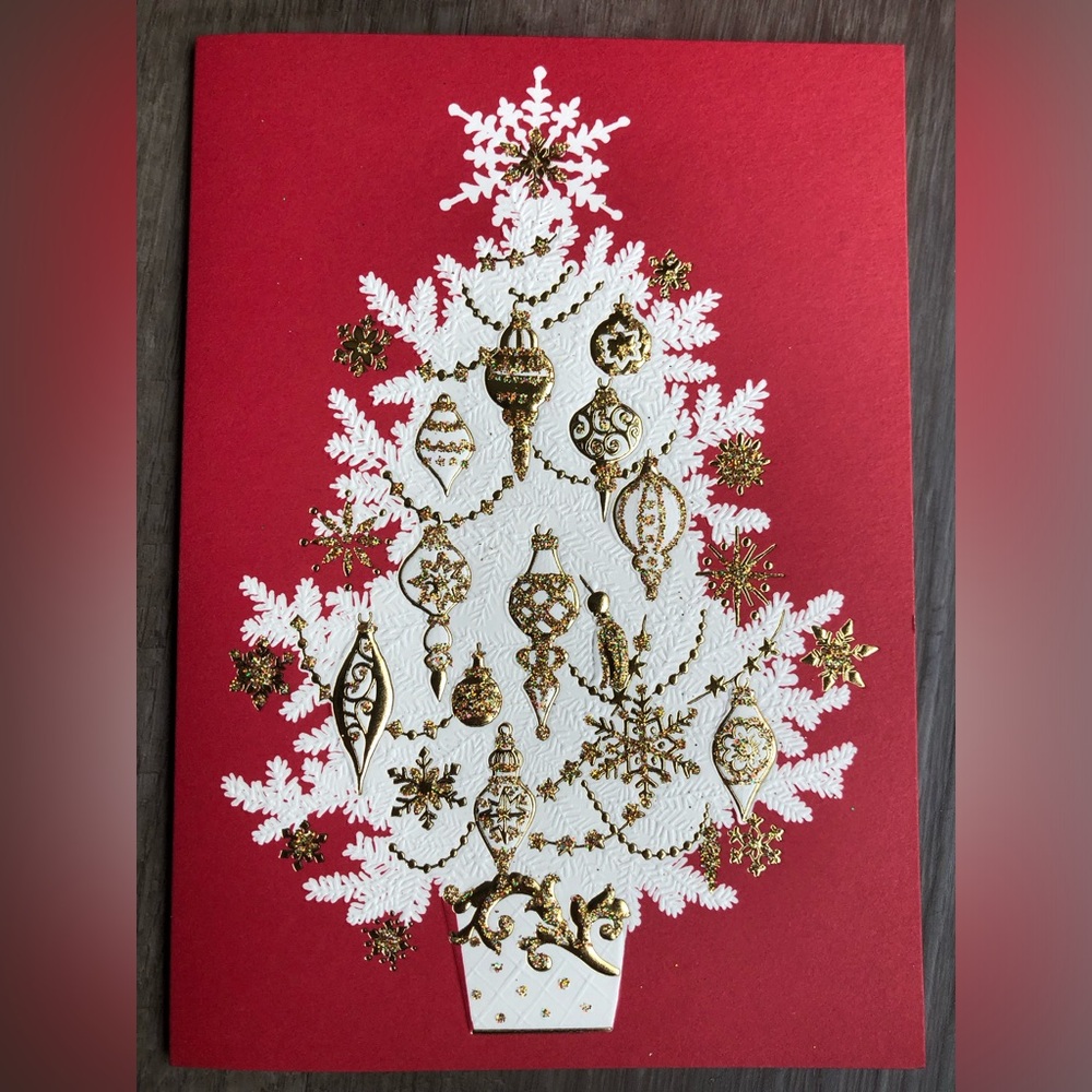 Papyrus Elegant Metallic Gold and White Holiday Card Boxes set